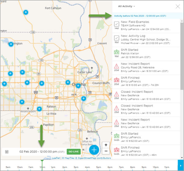 mobile workforce management solution Lighthouse screen 1